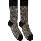 Giorgio Armani Black Patterned Fancy Socks