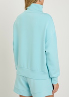 Varley Hawley Half-zip Stretch-jersey Sweatshirt Light Blue