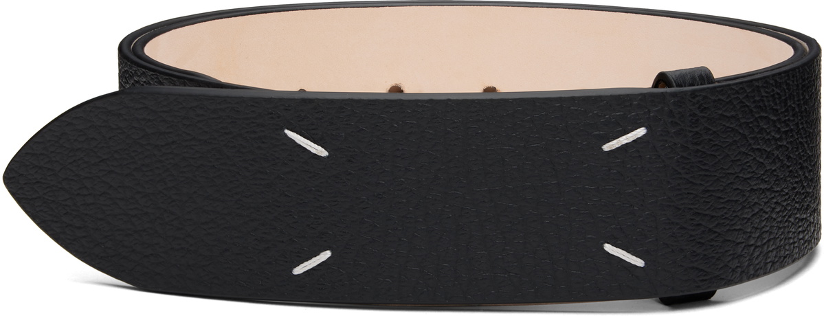 Maison Margiela Black Four Stitches Belt