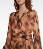 Galvan Cabana leopard-print wrap dress