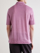 Zegna - Oasi Linen Polo Shirt - Pink