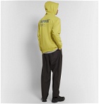 AFFIX - Logo-Print Fleece-Back Cotton-Jersey Hoodie - Yellow