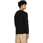 BEAMS PLUS Black 5G Sweater