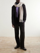 Polo Ralph Lauren - Fringed Logo-Embroidered Reversible Recycled Wool and Nylon-Blend Scarf
