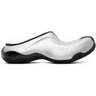 Balenciaga Silver & Black Basketball Slip On Flats