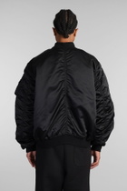 Alpha Industries Ma-1 Uv Bomber In Black Nylon