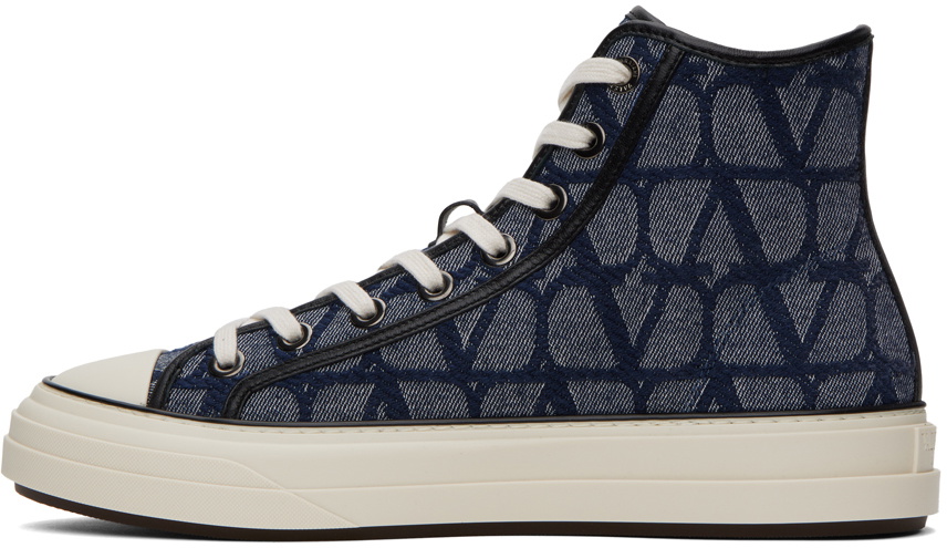 Valentino Garavani Blue Fabric Athletic Sneakers