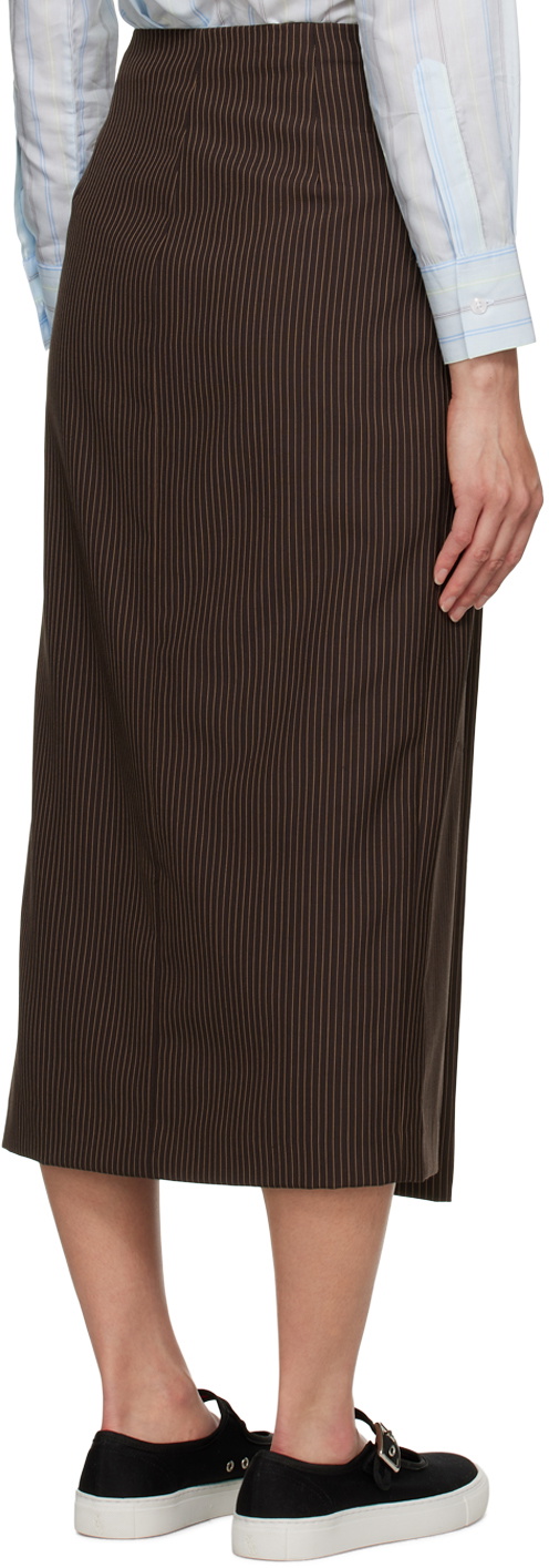 Maiden Name Brown Judy Midi Skirt