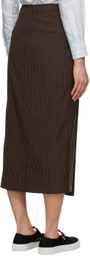 Maiden Name Brown Judy Midi Skirt