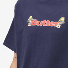 Butter Goods Men's Shrooms Logo T-Shirt in Navy