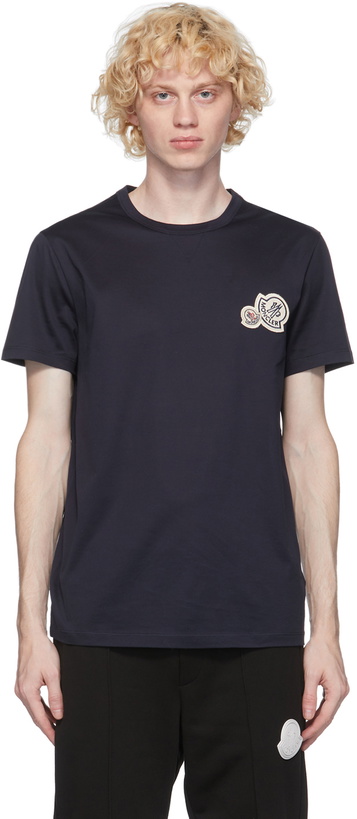 Photo: Moncler Navy Logo T-Shirt