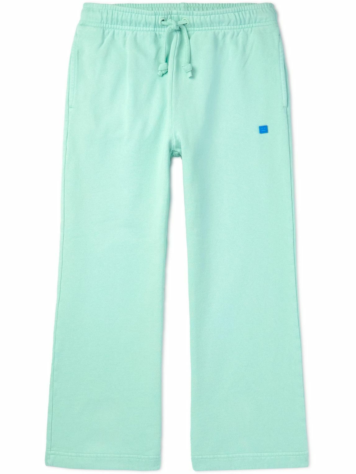 Acne Studios Kids - Appliquéd Cotton-Jersey Sweatpants - Green
