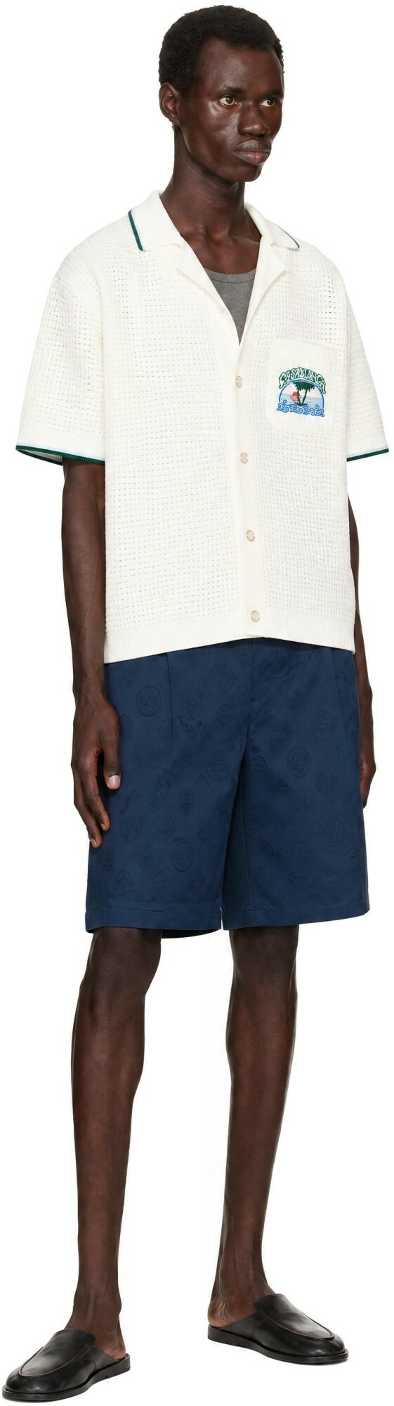 Casablanca White Palm Tree Emblem Shirt