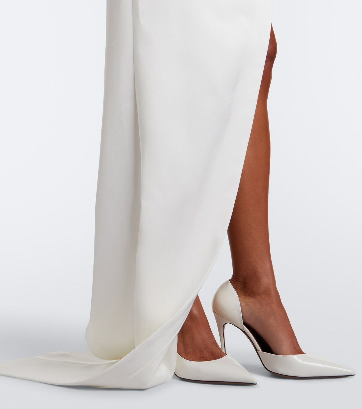 David Koma Beaded fringed strapless bustier gown