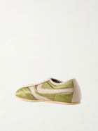 Dries Van Noten - Leather-Trimmed Quilted Satin Sneakers - Green