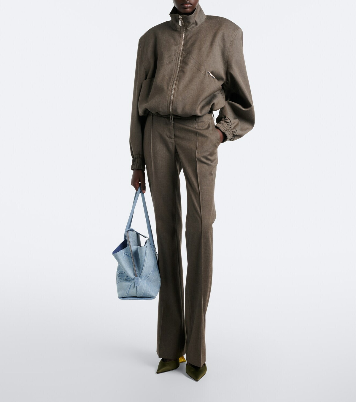The Attico La Passeggiata Medium denim tote bag