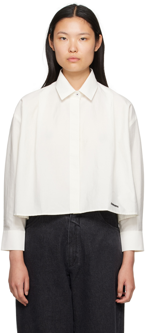 Cordera White Front Pleats Shirt CORDERA