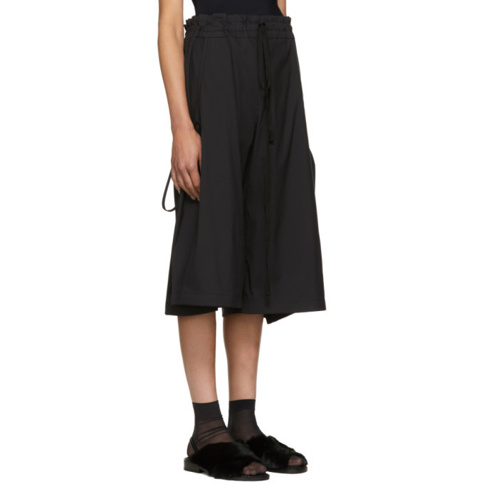 Roberts | Wood Black Wide-Leg Side Tie Trousers