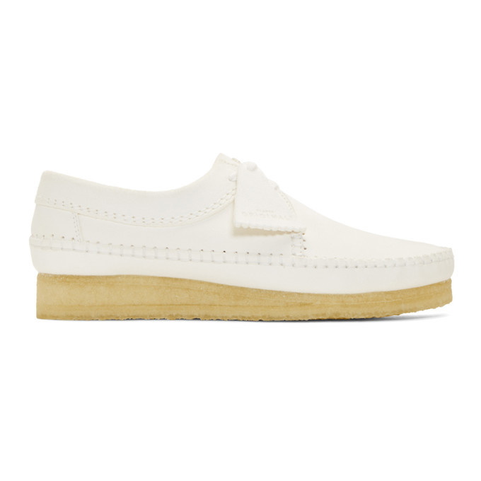 Photo: Clarks Originals White Weaver Moccassins