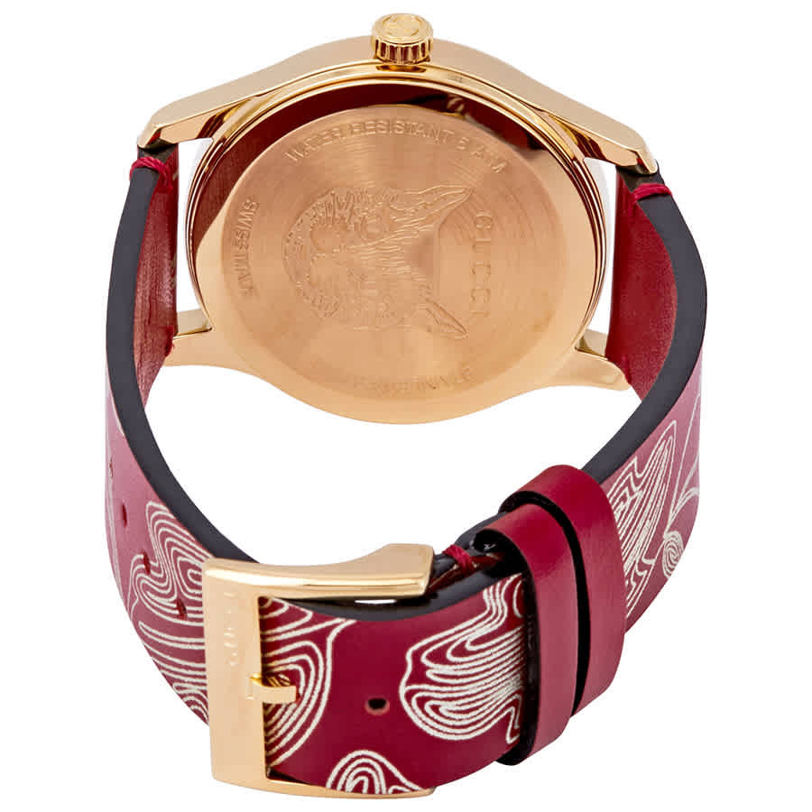 Gucci G-Timeless Red Dial Red Leather Watch YA1264054