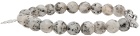 Marcelo Burlon County of Milan Grey Cross Beads Bracelet