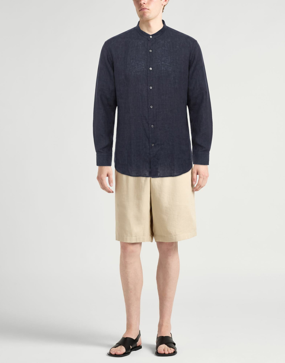 Brioni Mens Shirt Midnight in Blue