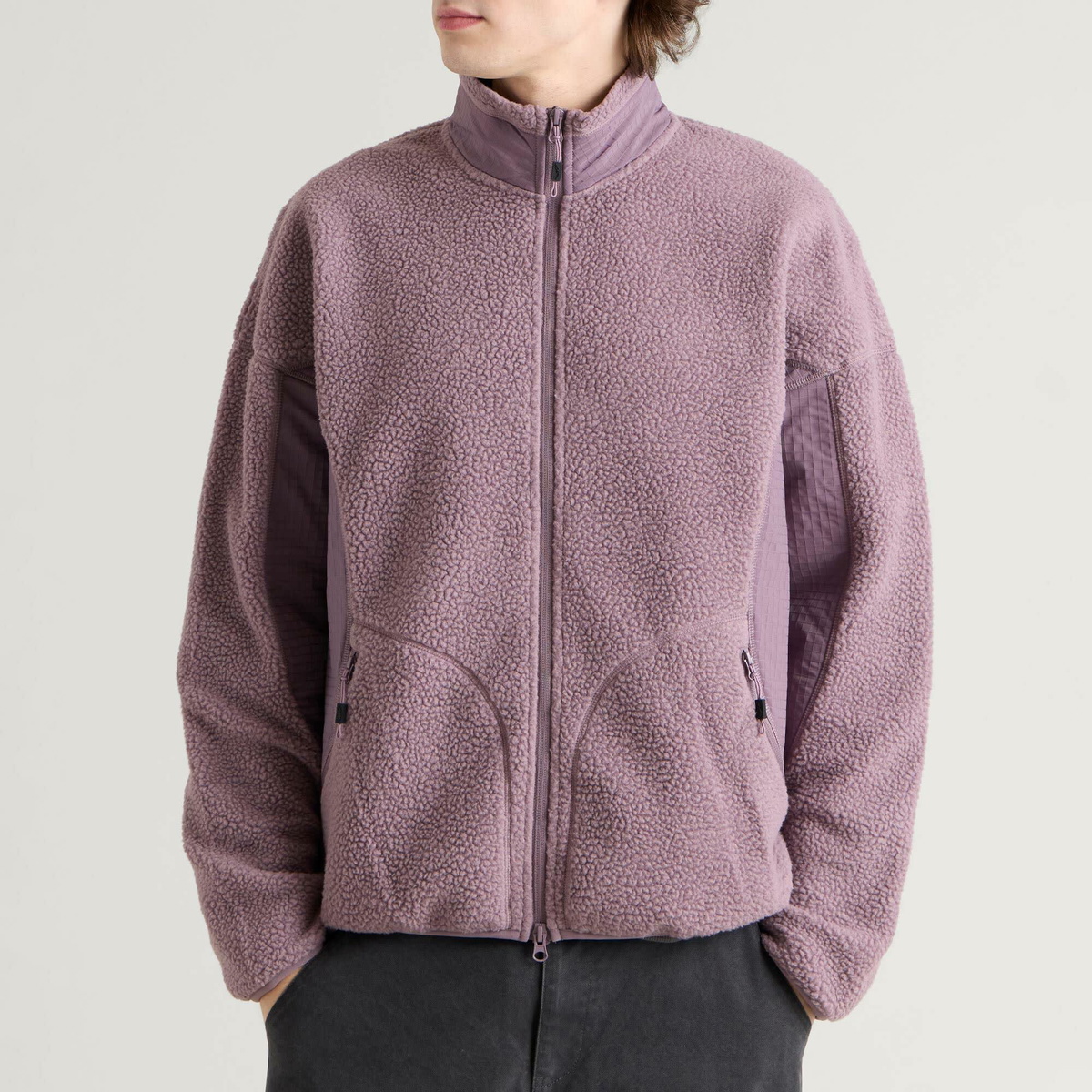 Mellow Clo Men's Expedition Fleece Jacket in Rich Plum