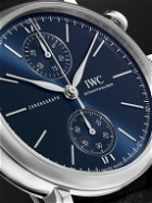 IWC Schaffhausen - Laureus Sport for Good Portofino 39 Limited Edition Automatic Chronograph 39mm Stainless Steel and Leather Watch, Ref. No. IW391408
