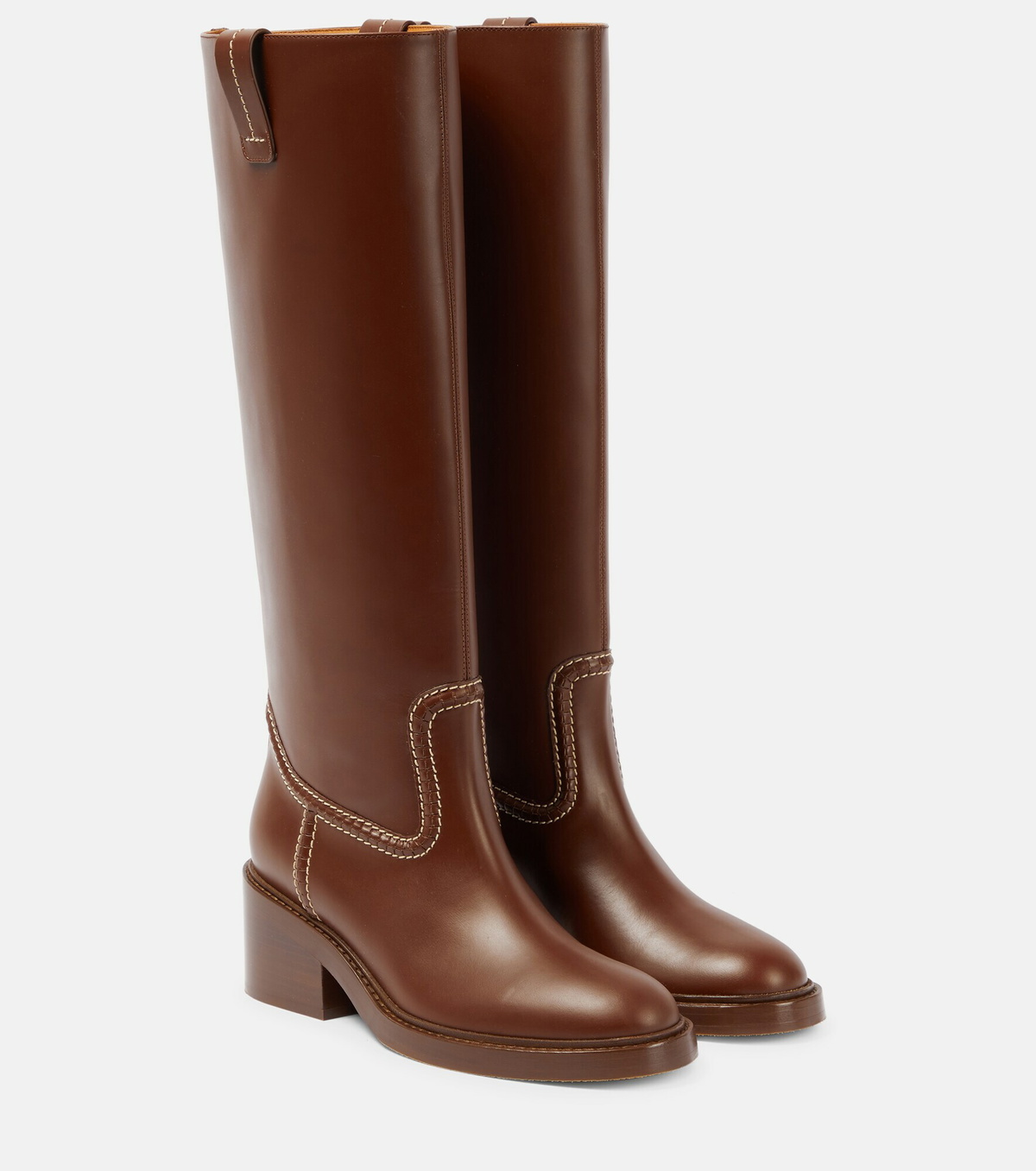 Chloe knee high leather on sale boots