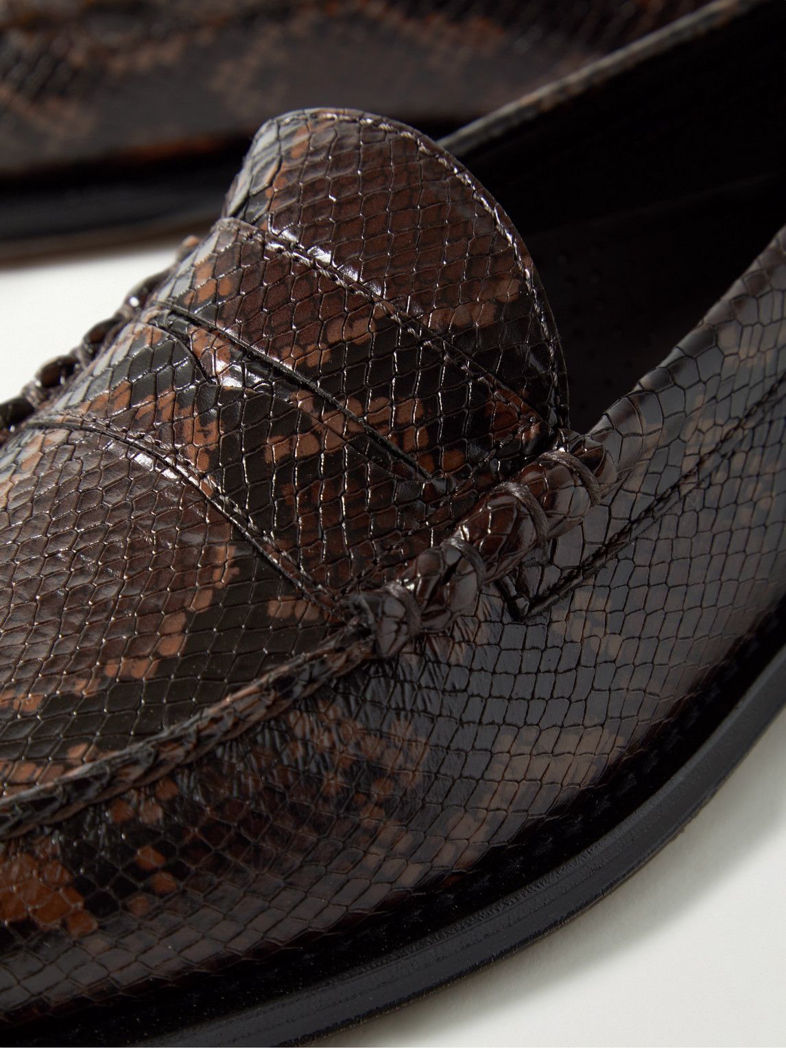 NIB G.H. Bass & Co.- Weejun Heritage Larson Snake-Effect Leather Loafers… G.H. Bass & Co. - Weejun Heritage Larson Snake-Effect  main image 4