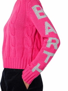 MC2 Saint Barth Woman Crewneck Braided Sweater With Saint Barth Lurex Jacquard