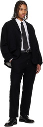 Comme des Garçons Homme Deux Black Paisley Silk Tie