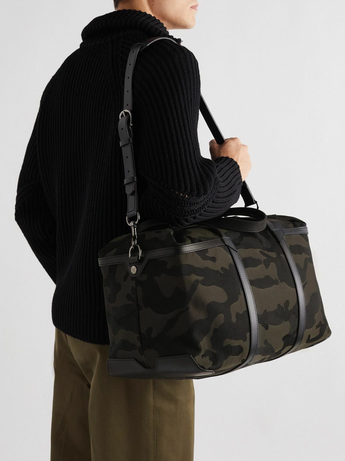 Mismo - M/S Tour Leather-Trimmed Camouflage-Jacquard Holdall Mismo