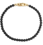 David Yurman - 18-Karat Gold Onyx Beaded Bracelet - Black