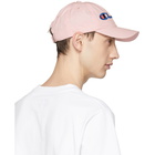 Champion Reverse Weave Pink Large Logo Baseball Cap