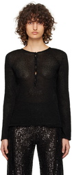 TOM FORD Black Shiny Long Sleeve T-Shirt