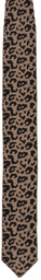 Engineered Garments Brown Leopard Jacquard Knit Tie