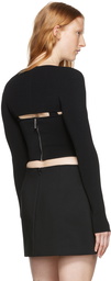 Dion Lee Black Viscose Tank Top & Cardigan Set