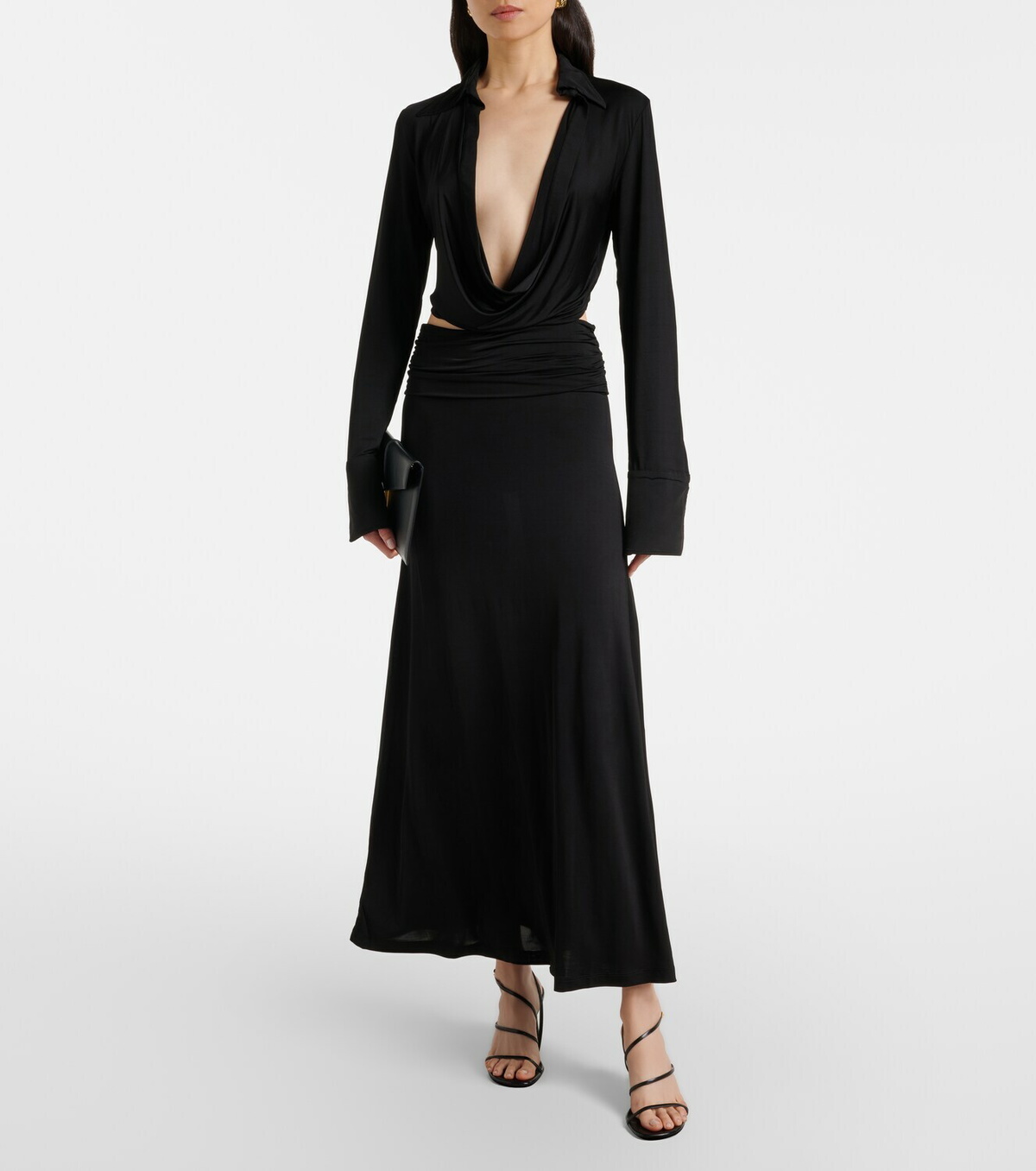 Aya Muse Freya draped maxi skirt