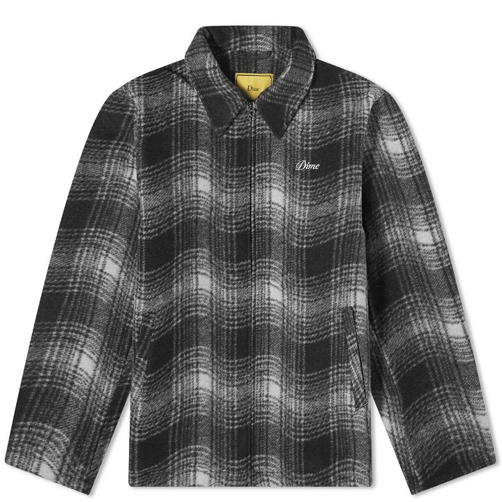 Photo: Dime Men's Wave Plaid Shirt Jacket in Charcoal