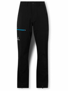 OSTRYA - Alpine Straight-Leg Logo-Print Stretch-Nylon Trousers - Black