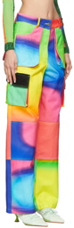 AGR Multicolor Denim Cargo Trousers