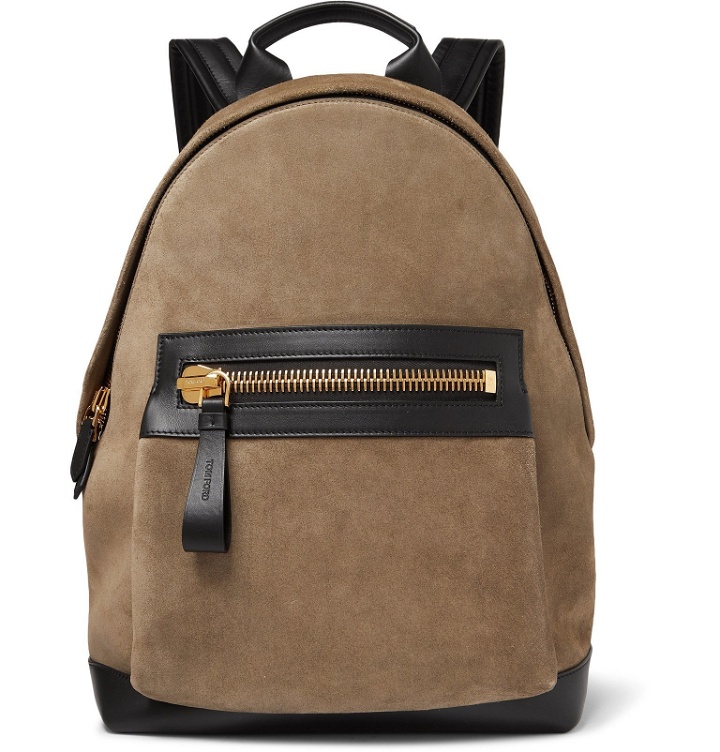 Photo: TOM FORD - Suede and Leather Backpack - Brown