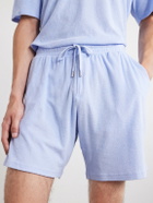 Frescobol Carioca - Augusto Terry Cotton and Linen Blend Shorts - Blue