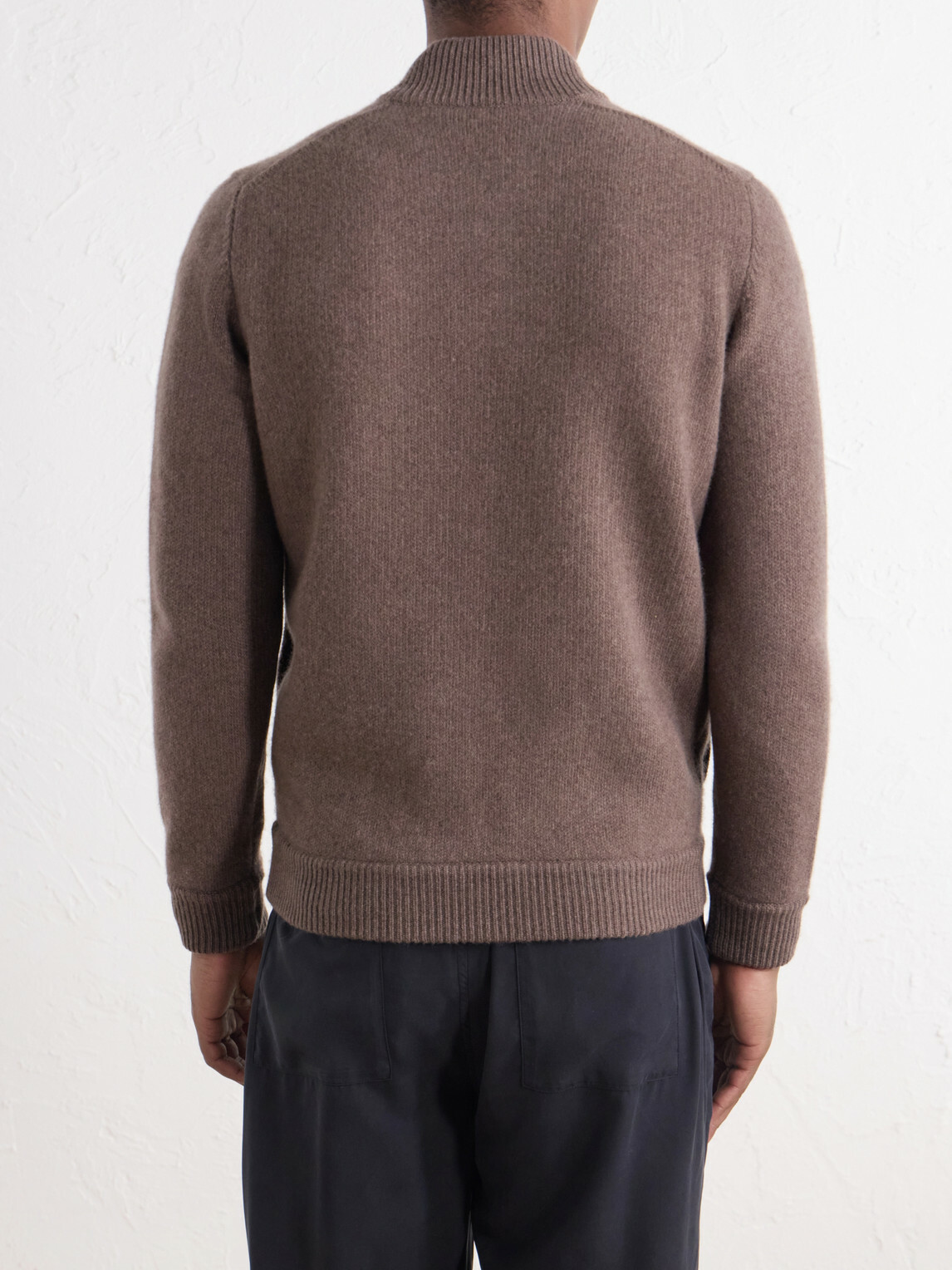 FEDELI - Berkley Wool and Cashmere-Blend Zip-Up Sweater - Brown