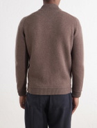 FEDELI - Berkley Wool and Cashmere-Blend Zip-Up Sweater - Brown