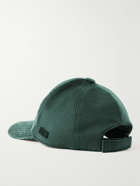 Loro Piana - Logo-Appliquéd Cashmere-Trimmed Cotton-Blend Corduroy Baseball Cap - Green