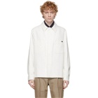 Dunhill White Cotton Silk Gabardine Work Jacket