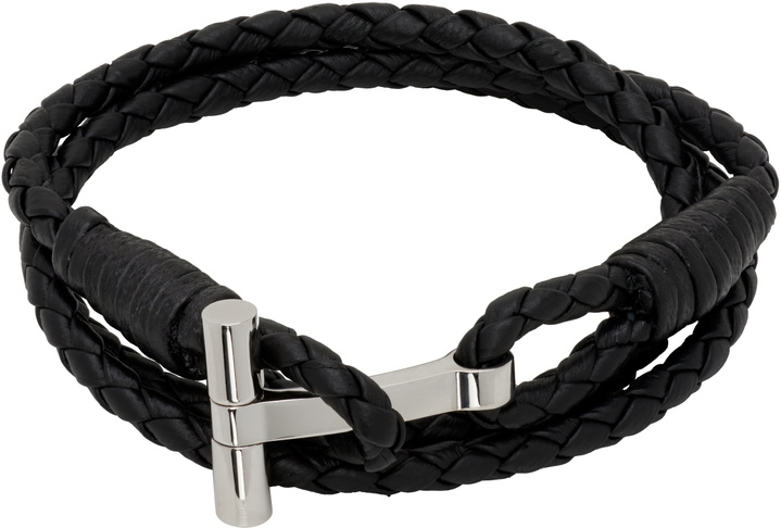 Photo: TOM FORD Braided Leather T Bracelet