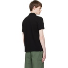 Moncler Black Logo Cotton Piquet Polo